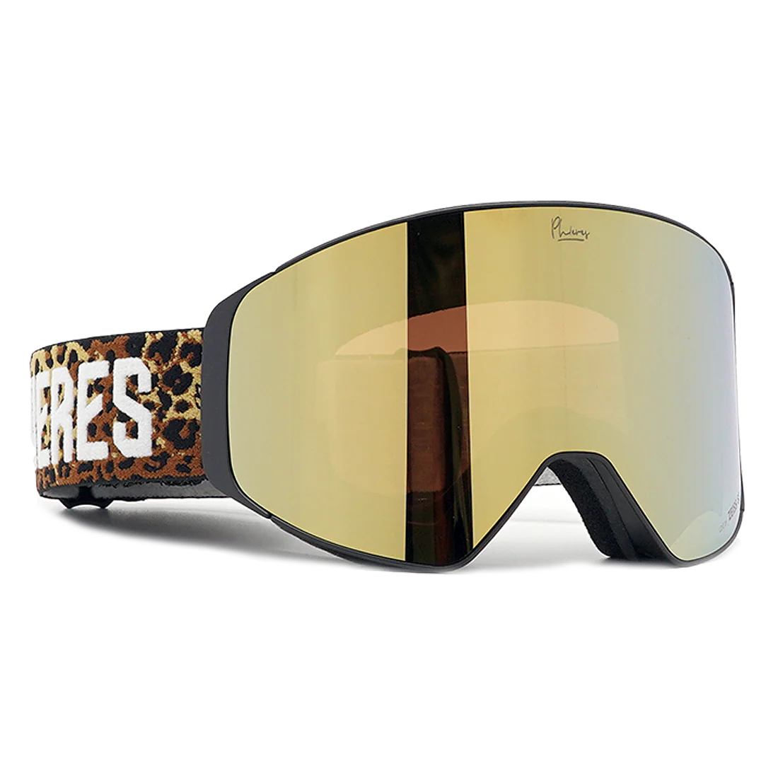 PHIERES PH-12sixty Black Leo Gold Goggle