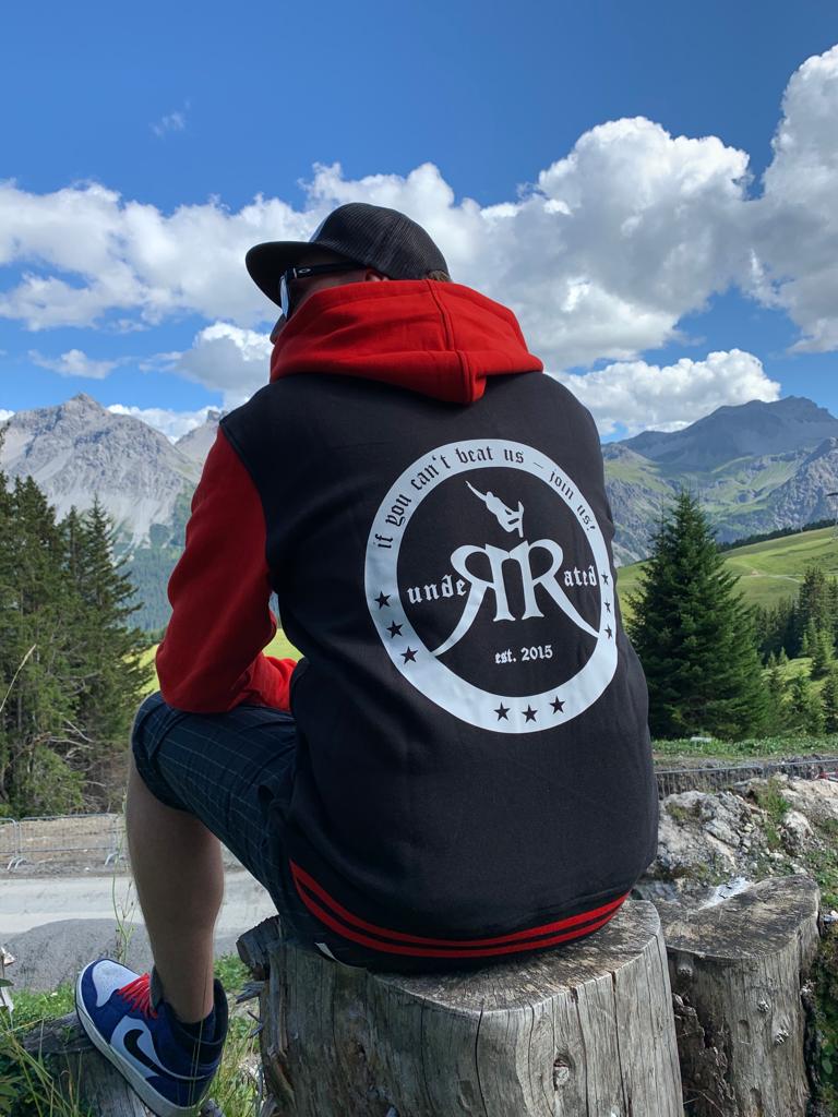 2 Tone Zip Hoodie Schwarz-Rot - Premium Streetwear Kapuzenpullover