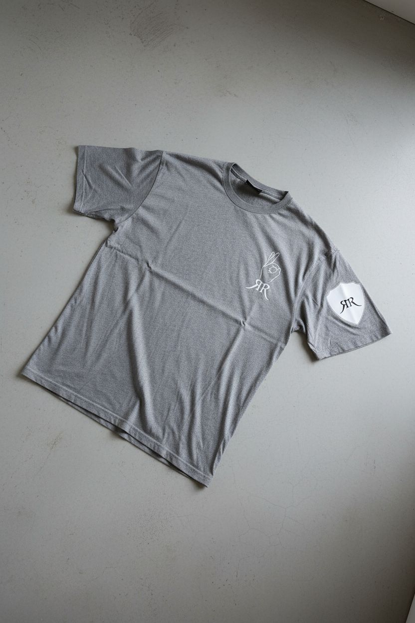 Look Inside T-Shirt Grau - Premium Streetwear Baumwolle