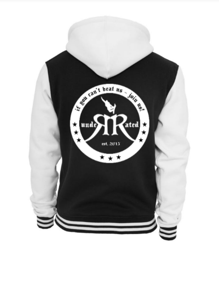 2 Tone Zip Hoodie Schwarz-Weiss - Premium Streetwear Kapuzenpullover